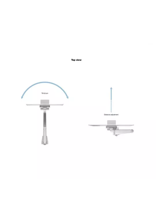 MULTIBRACKETS 3144 Support de table Multibrackets VESA Gas Lift Arm pour iMac 24" Charge 10Kg Vesa Max 100x100