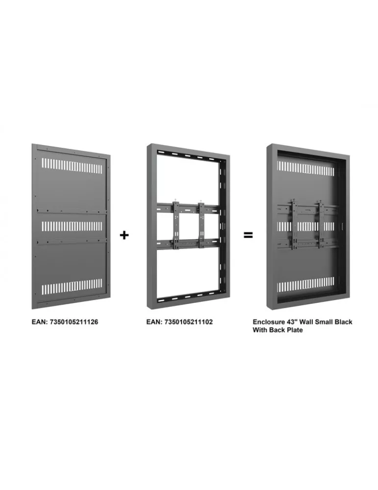 MULTIBRACKETS 1126 Plaque arrière caisson Multibrackets Enclosure 43  Back Plate Small Black MULTIBRACKETS MUL1126 | MusicGood