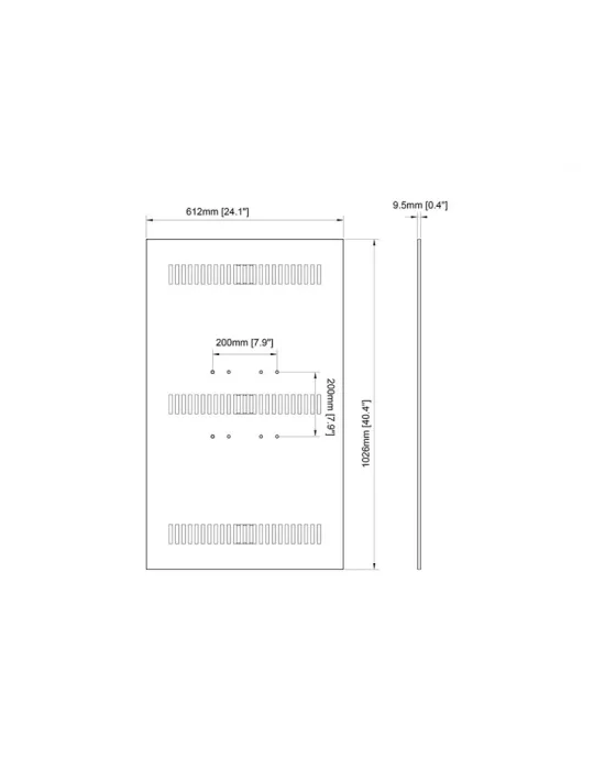 MULTIBRACKETS 1126 Plaque arrière caisson Multibrackets Enclosure 43  Back Plate Small Negro MULTIBRACKETS MUL1126 | MusicGood