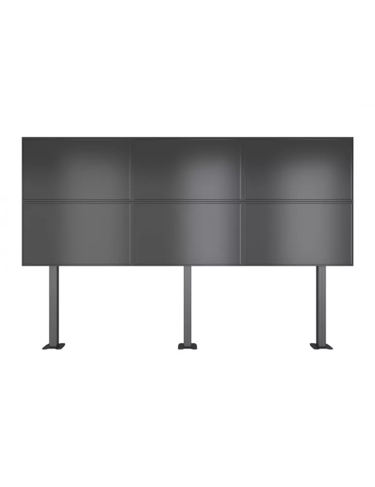 MULTIBRACKETS 3434 Soporte de suelo para videowall Multibrackets Columna de montaje flotante Pro 3x2 MBFM3x2U 180 - 6 pantalla