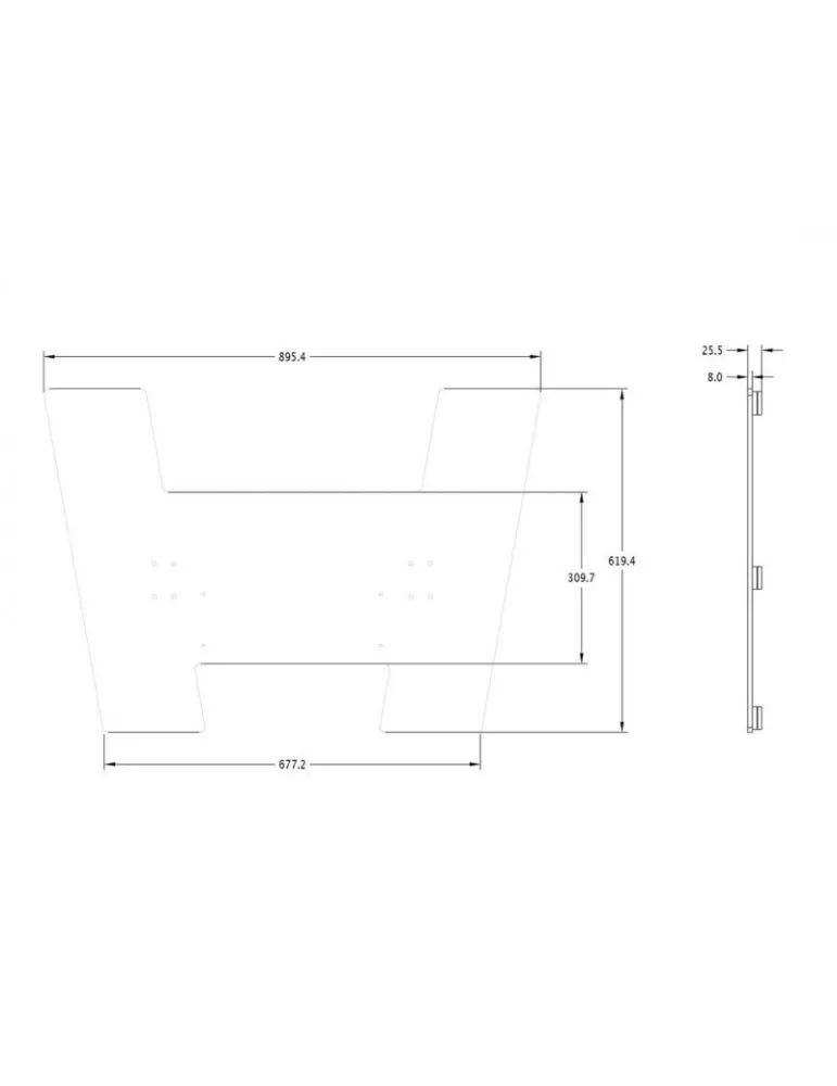 MULTIBRACKETS 8502 Base support motorisé Multibrackets Floorbase 60 & 120kg White