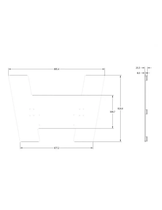 MULTIBRACKETS 8502 Base support motorisé Multibrackets Floorbase 60   120kg White MULTIBRACKETS MUL8502 | MusicGoodDeal