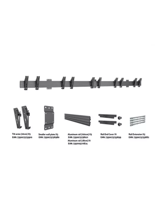 MULTIBRACKETS 5988 Multibrackets Wallmount Pro MBW4U 200 tilt wall mount - 5 screens 27 -32  VESA Max 200x200 MULTIBRACKETS MU