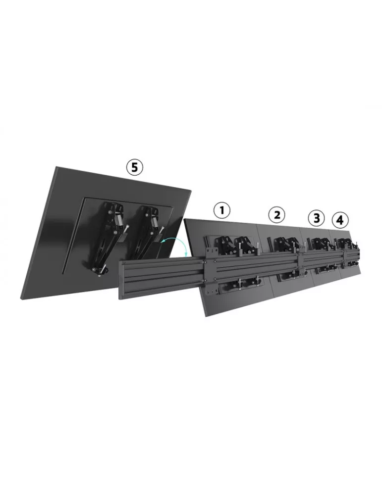 MULTIBRACKETS 5988 Multibrackets Wallmount Pro MBW4U 200 tilt wall mount - 5 screens 27 -32  VESA Max 200x200 MULTIBRACKETS MU