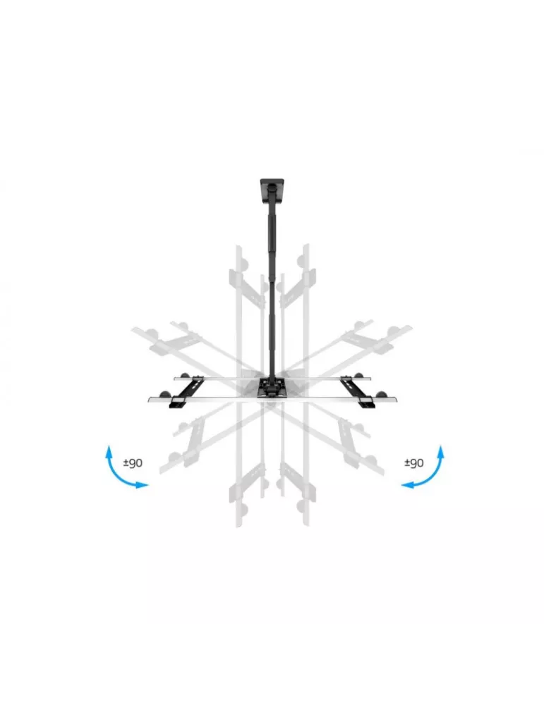 MULTIBRACKETS 0143 SUPPORT MURAL ARTICULÉ NOIR  FLEXARM THIN LARGE POUR ECRAN LCD 37"- 65" - POIDS 30KG VESA MAX 600X400