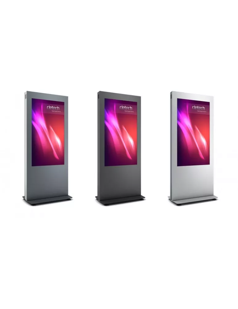 CLETECH B01V43NSAB Cabine Totem intérieur sans vitre 43'Cletech B01 anthracite moniteur 43'