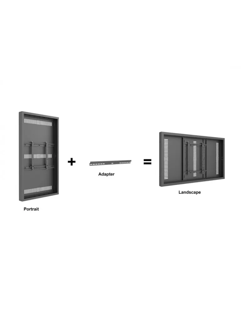 MULTIBRACKETS 1201 Plaque arrière caisson Multibrackets Enclosure 55" Back Plate Medium Black