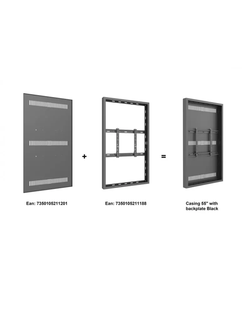 MULTIBRACKETS 1201 Placa arrière caisson Multibrackets Recinto 55  Placa trasera Medium Negro MULTIBRACKETS MUL1201 | MusicGoo