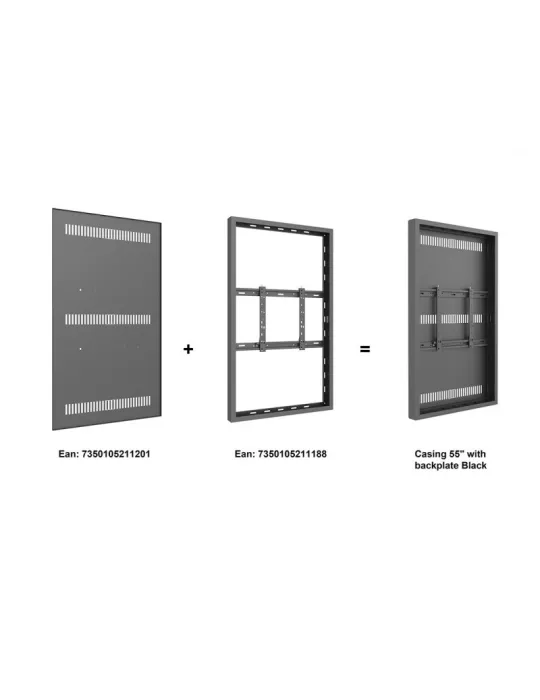 MULTIBRACKETS 1201 Placa arrière caisson Multibrackets Recinto 55  Placa trasera Medium Negro MULTIBRACKETS MUL1201 | MusicGoo