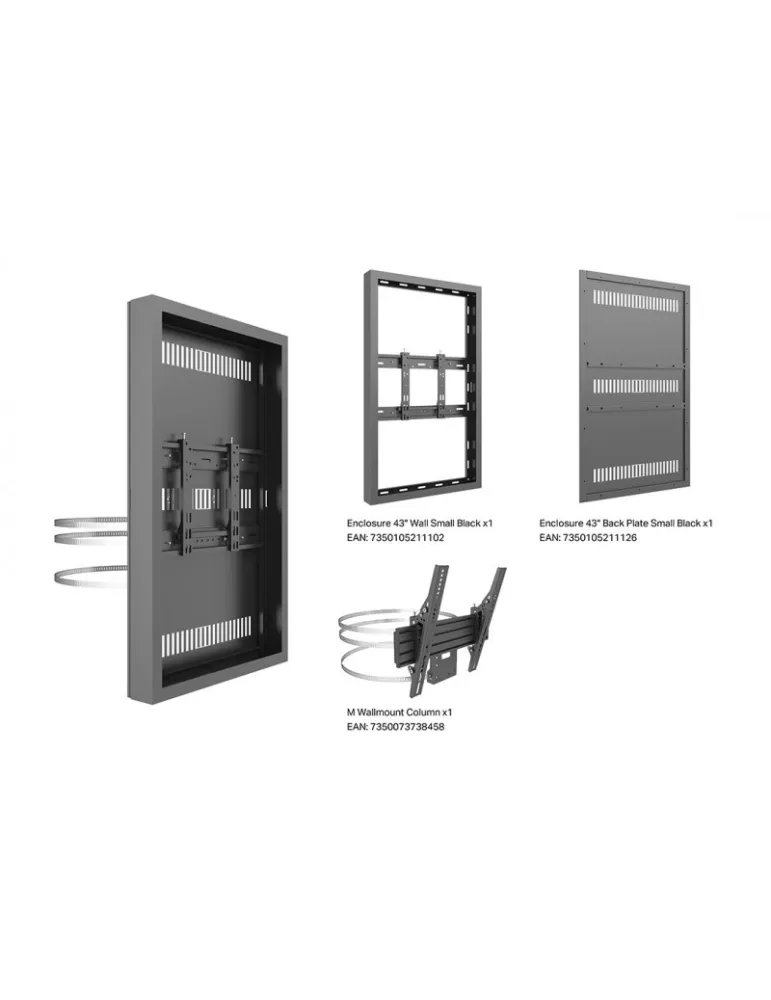 MULTIBRACKETS 7579 Caisson colonne Multibrackets Enclosure 43  Column Medium Black - écran 43  VESA Max 400x400 MULTIBRACKETS