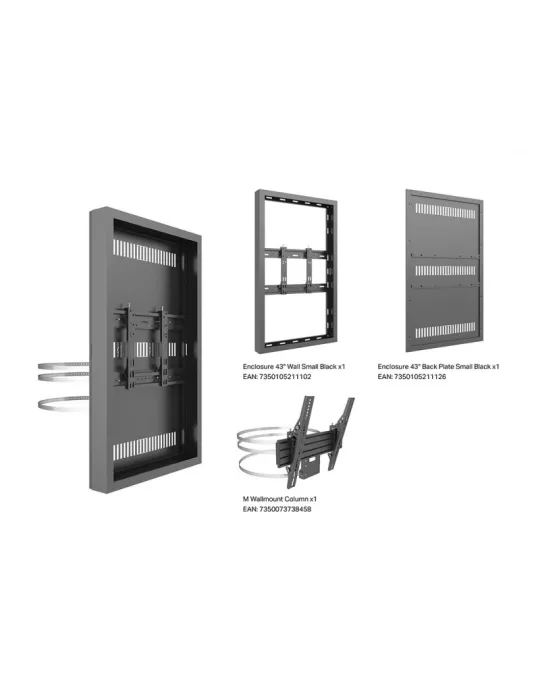 MULTIBRACKETS 7579 Säulengehäuse Multibrackets Enclosure 43  Column Medium Black - 43  Bildschirm VESA Max 400x400 MULTIBRACKE