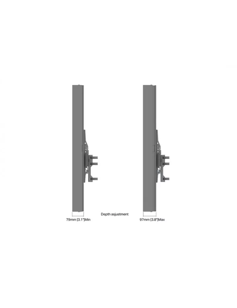 MULTIBRACKETS 7579 Caisson colonne Multibrackets Enclosure 43  Column Medium Black - écran 43  VESA Max 400x400 MULTIBRACKETS