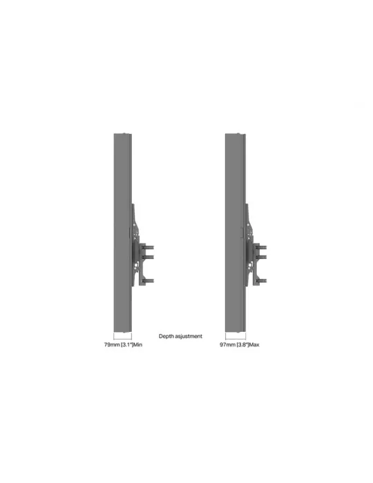 MULTIBRACKETS 7579 Caisson colonne Caja Multibrackets Columna 43  Mediana Negro - Pantalla 43  VESA Max 400x400 MULTIBRACKETS