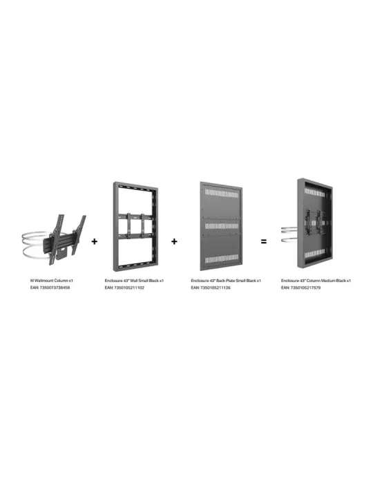 MULTIBRACKETS 7579 Caisson colonne Multibrackets Enclosure 43  Column Medium Black - écran 43  VESA Max 400x400 MULTIBRACKETS