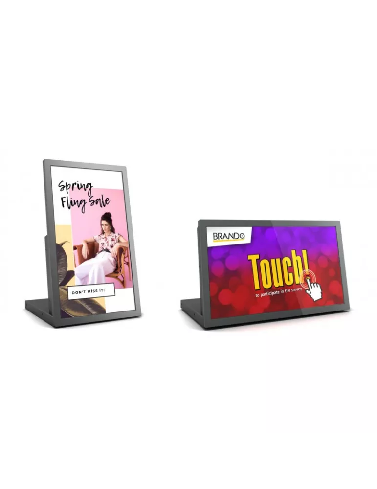 CLETECH M2H13NBBB Cadre sur pied de table pour écran 13'' Horizontal
