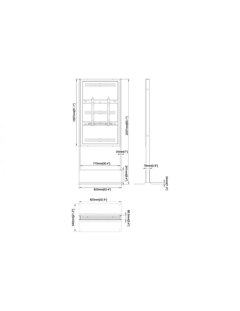 MULTIBRACKETS 4820 Caja Totem 55  Base de suelo Interior VESA máx. 400x500 MULTIBRACKETS MUL4820 | MusicGoodDeal