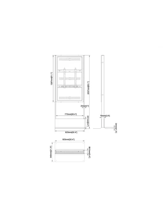 MULTIBRACKETS 4820 Caja Totem 55  Base de suelo Interior VESA máx. 400x500 MULTIBRACKETS MUL4820 | MusicGoodDeal