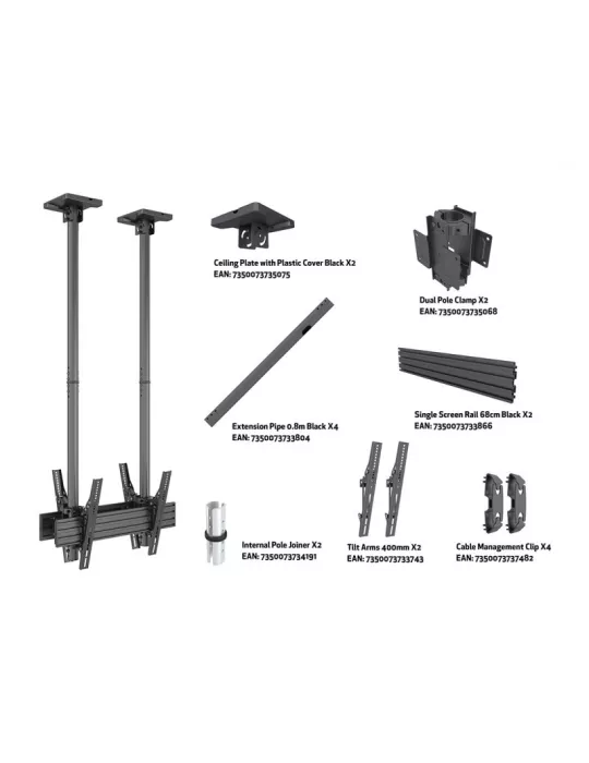 MULTIBRACKETS 4677 Ceiling mount Multibrackets MBC1UX2SD 600 Ceiling Mount Pro - screen 40 -86  VESA Max 600x400 MULTIBRACKETS