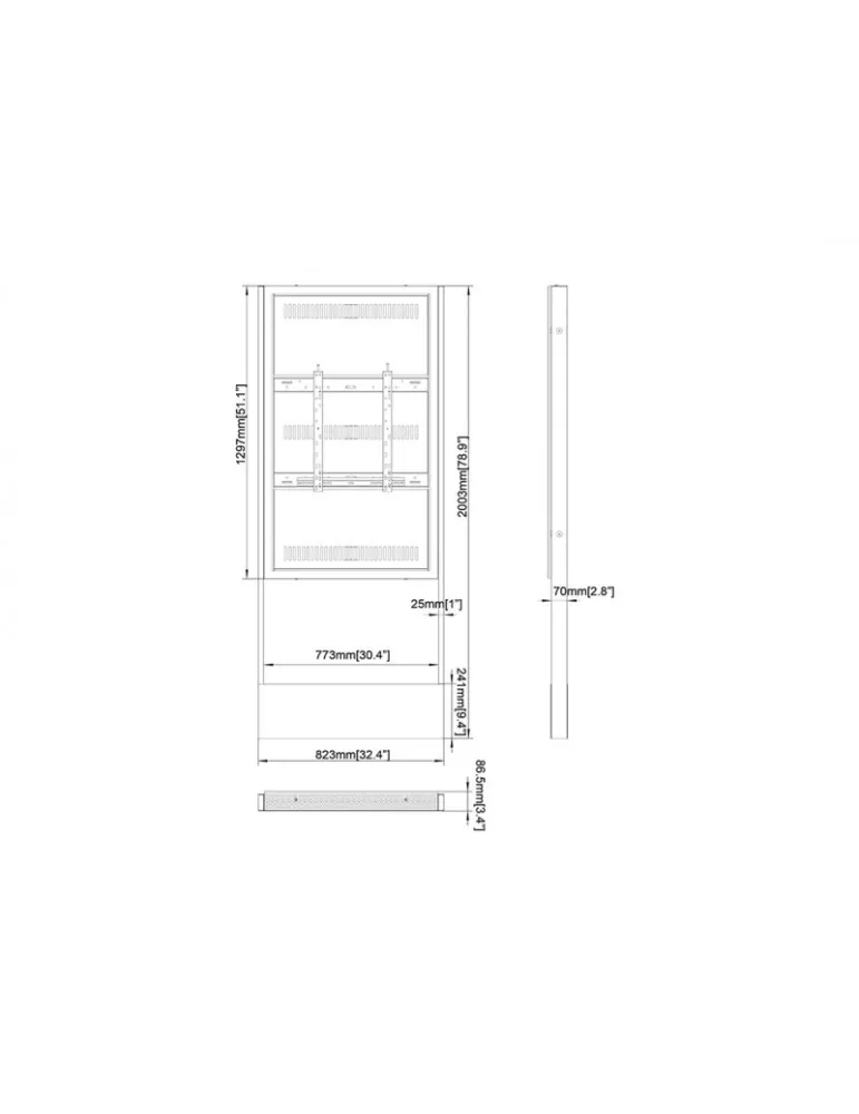 MULTIBRACKETS 4776 Enclosure Totem 55  Floormount Indoor Multibrackets VESA max 400x500 MULTIBRACKETS MUL4776 | MusicGoodDeal