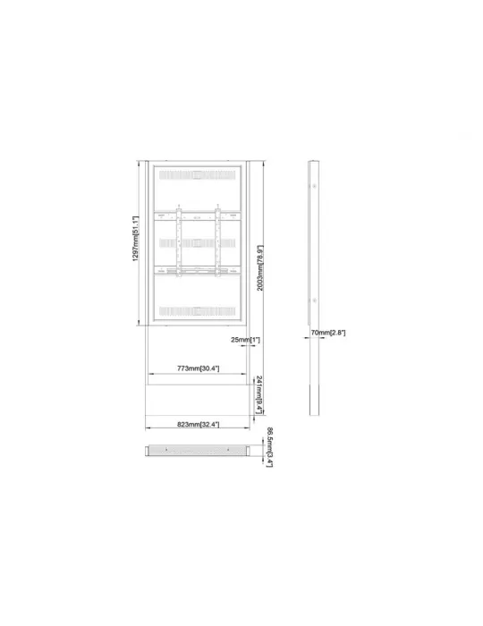 MULTIBRACKETS 4776 Enclosure Totem 55  Floormount Indoor Multibrackets VESA max 400x500 MULTIBRACKETS MUL4776 | MusicGoodDeal