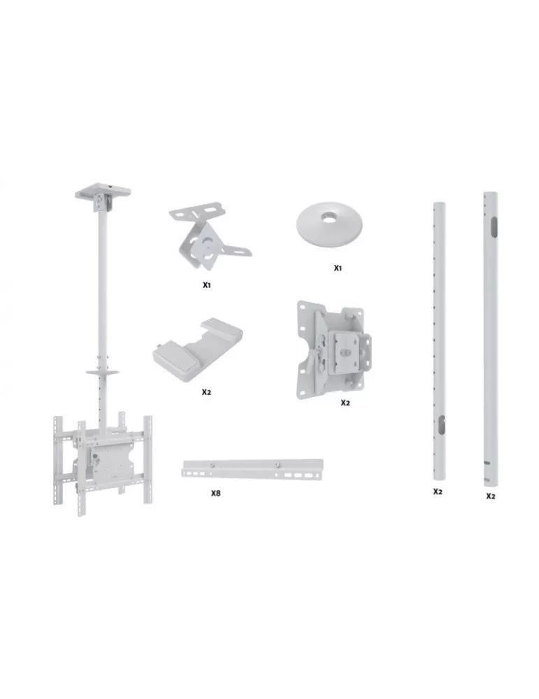 MULTIBRACKETS 2500 Soporte plafón Multibrackets Público Montaje en Techo Medio Back to Back - écran dos à dos 32 -55  VESA Max