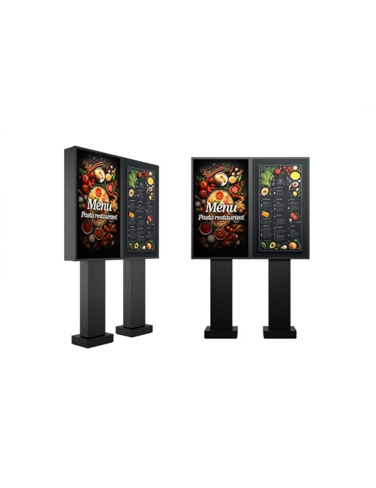 MULTIBRACKETS 6597 Multisoportes de suelo Totem Pro Dual OH55F B A-S - 2 pantallas 55  VESA Max 1186x560 MULTIBRACKETS MUL6597