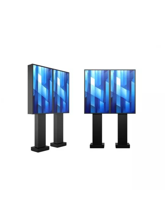 MULTIBRACKETS 6597 Support sol à fixer Multibrackets Totem Pro Dual OH55F/B/A-S - 2 écrans 55" VESA Max 1186x560