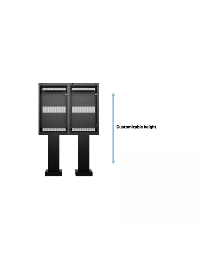 MULTIBRACKETS 6597 Bodenständer zur Befestigung Multibrackets Totem Pro Dual OH55F B A-S - 2 55 -Bildschirme VESA Max 1186x560