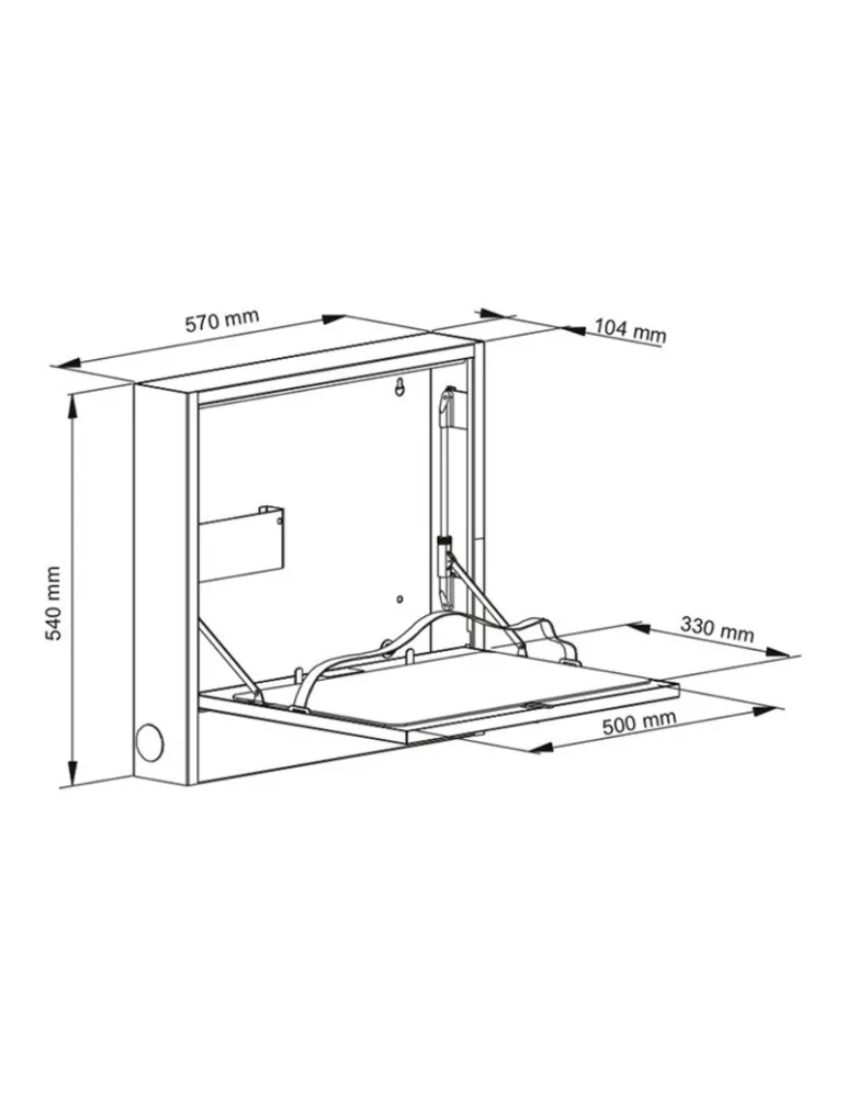 MULTIBRACKETS 1275 Computergehäuse Multibrackets Public Computer Security Cabinet Gas Spring I MULTIBRACKETS MUL1275 | MusicGo