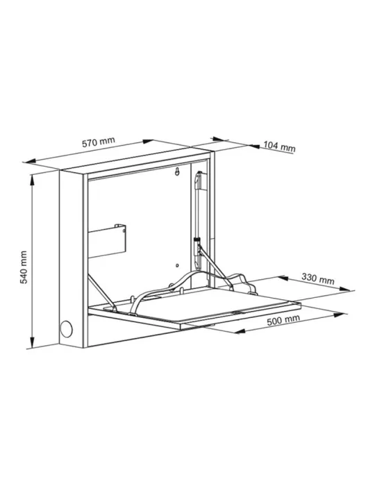 MULTIBRACKETS 1275 Computergehäuse Multibrackets Public Computer Security Cabinet Gas Spring I MULTIBRACKETS MUL1275 | MusicGo