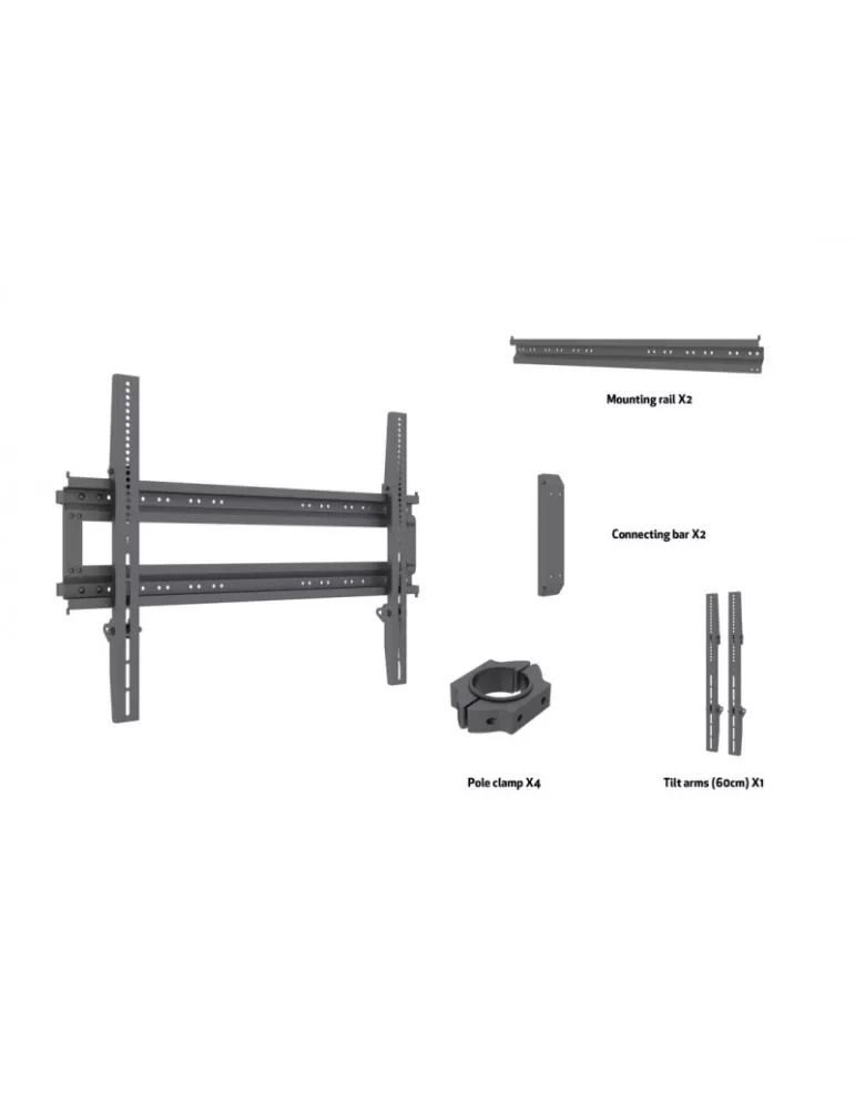 MULTIBRACKETS B8847 Support Multibrackets Support Dual Pole 800X600 - écran 65"-100" VESA Max 800x600