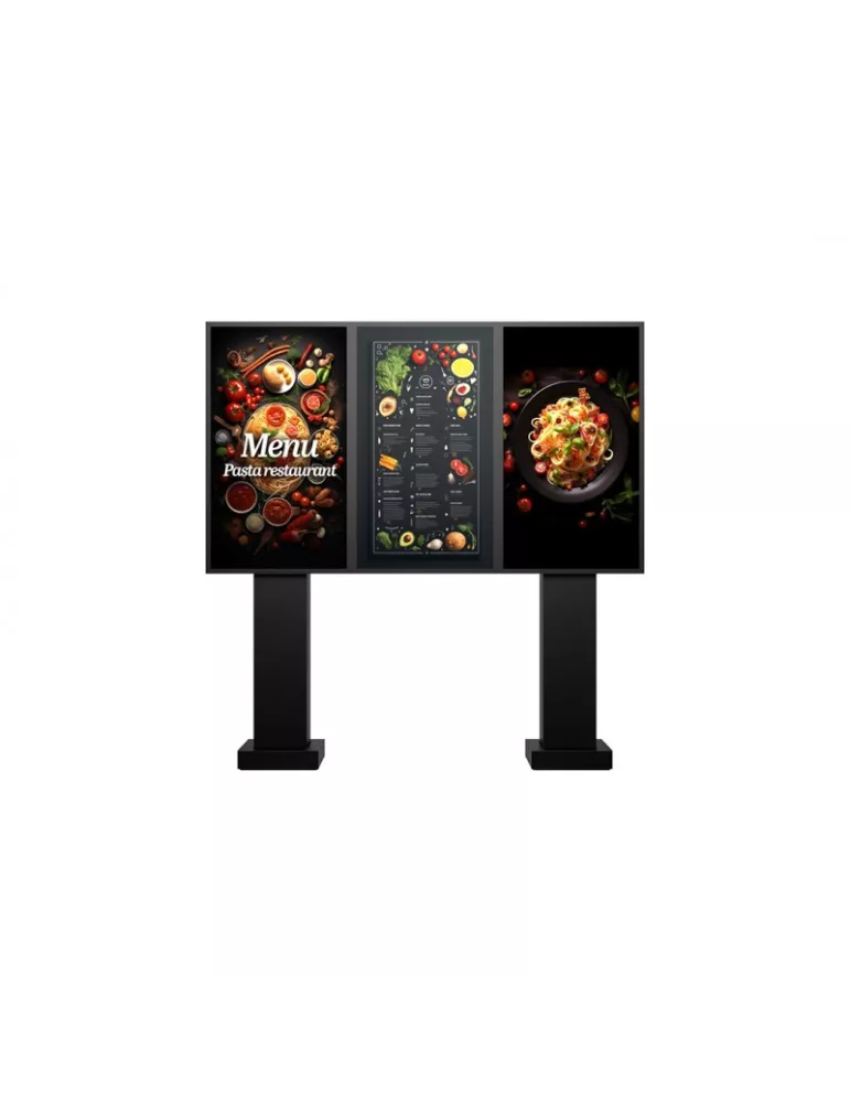 MULTIBRACKETS 6603 Floor stand Multibrackets Totem Pro Triple OH55F B A-S - 3 screens 55  VESA Max 1186x560 MULTIBRACKETS MUL6