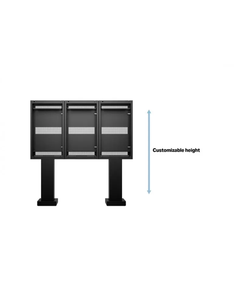 MULTIBRACKETS 6603 Floor stand Multibrackets Totem Pro Triple OH55F B A-S - 3 screens 55  VESA Max 1186x560 MULTIBRACKETS MUL6