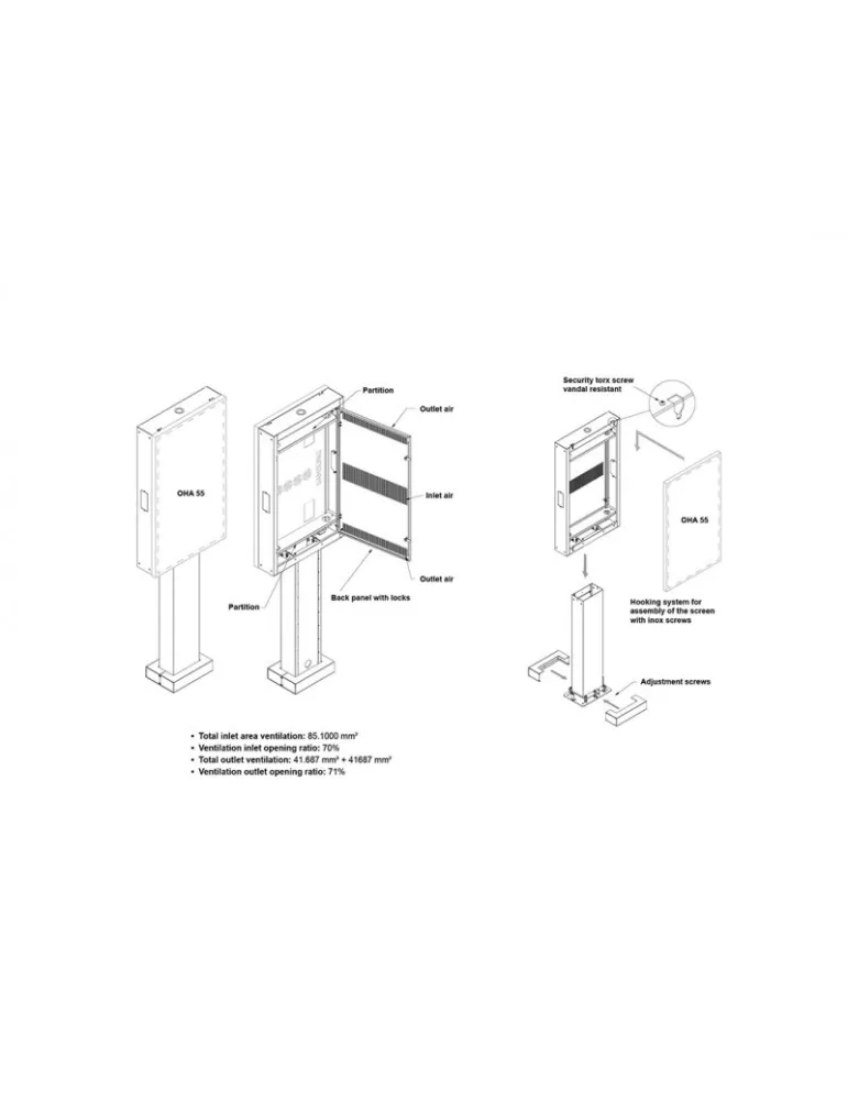 MULTIBRACKETS 6580 Floor stand Multibrackets Totem Pro Single OH55F B A-S - 55  screen MULTIBRACKETS MUL6580 | MusicGoodDeal