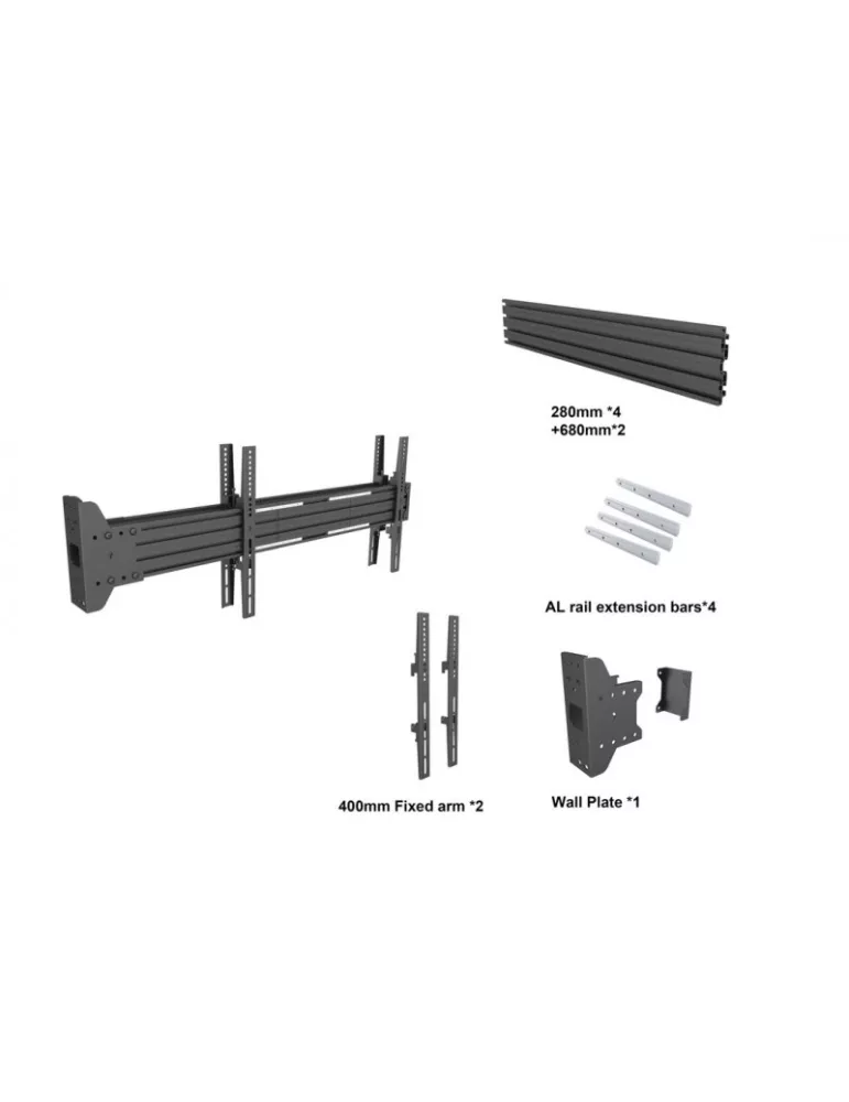 MULTIBRACKETS 7659 Wandhalterung Multibrackets Series From Wall MBFW1UX2 - 42-65  Bildschirm VESA Max 600x400 MULTIBRACKETS MU