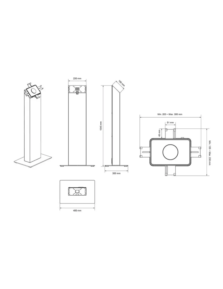 MULTIBRACKETS 7135 Support tablette Multibrackets Kiosk White Tablet Mount 7 -15  MUL MULTIBRACKETS MUL7135 | MusicGoodDeal