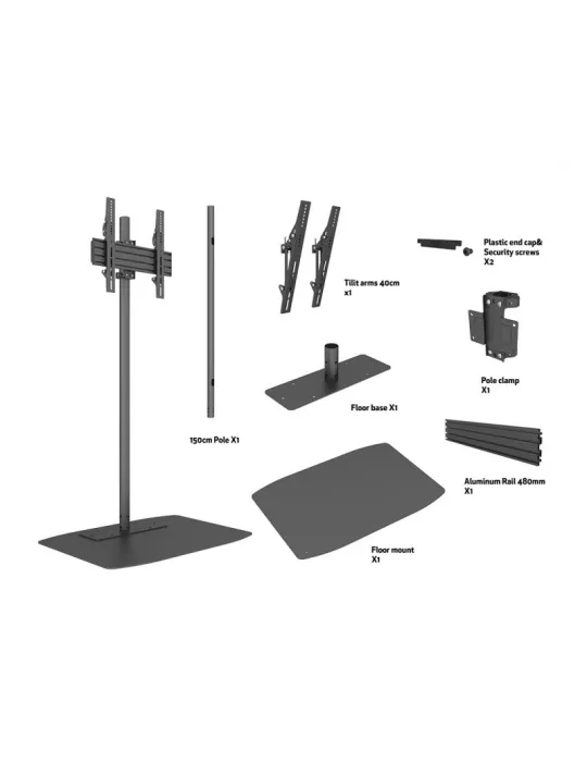 MULTIBRACKETS 8946 Bodenständer Multibrackets Single Pole Floorbase Pro - 32 -65 -Bildschirm VESA Max 400x400 MULTIBRACKETS MU