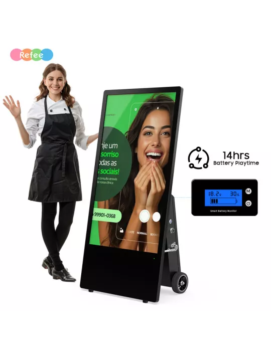 REFEE ECO43RFAPLUS Chevalet numérique-Stop trottoir 43"  ECO 43 RFA Plus 2500 cd/m2
