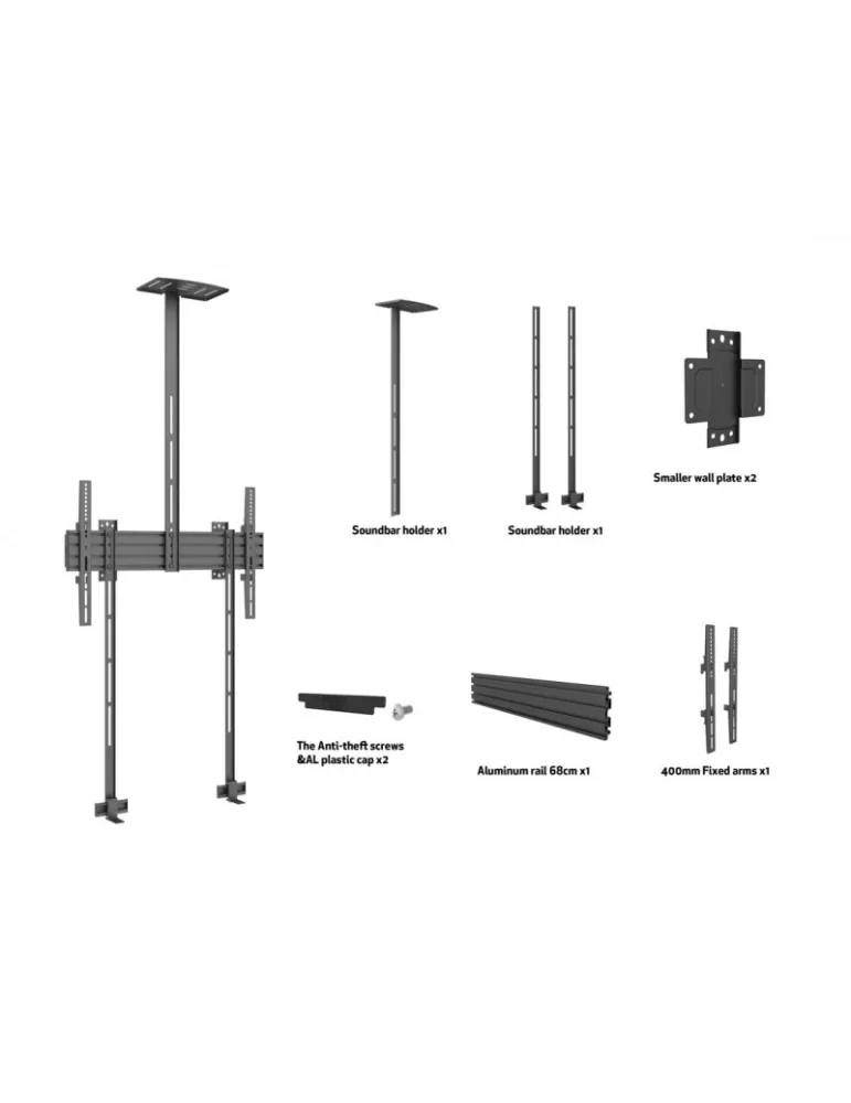 MULTIBRACKETS 2840 Multibrackets Serie Collaboration Wallmount Pro MBW1U - Pantalla de 32 -75  VESA Máx. 400x400 MULTIBRACKETS
