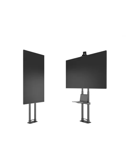 MULTIBRACKETS 7246 Soporte de suelo básico ajustable 180 VESA 800x500 y 90 kg de capacidad de carga que incluye estante y sopo