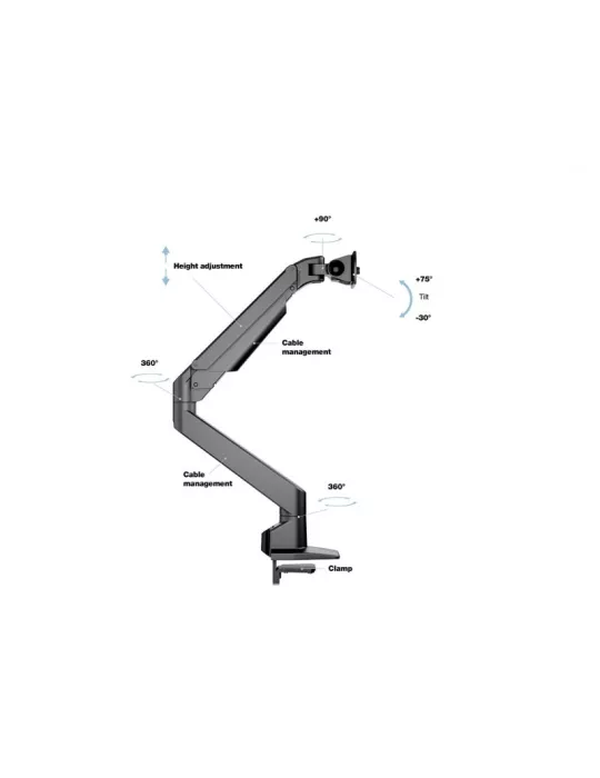 MULTIBRACKETS 3281 Support de table Multibrackets VESA Gas Lift Arm pour Samsung G9 49"
