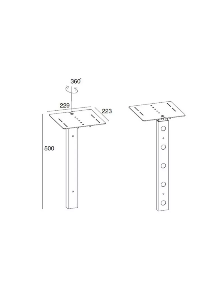 MULTIBRACKETS 9758 Support caméra hauteur réglable Multibrackets Public Display Stand Camera Holder HD Black