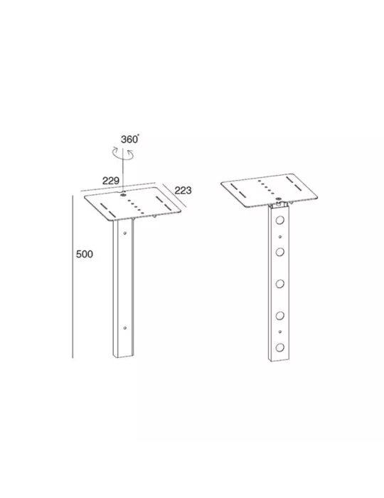 MULTIBRACKETS 9758 Support caméra hauteur réglable Multibrackets Public Display Stand Soporte para cámara HD Negro MULTIBRACKE
