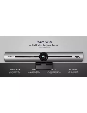 INFOBIT ICAM200 Videokonferenz-Kamera Infobit iCam 200  AI 4K UHD Auto-Framing-Kamera INFOBIT INFICAM200 | MusicGoodDeal 2