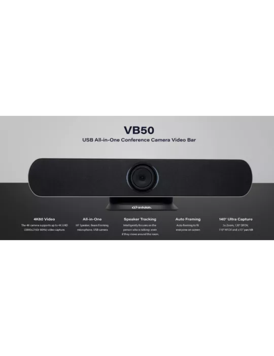 INFOBIT ICAMVB50 Videoconference Camera Voice Tracker   Autoframing PTZ 4K Infobit VB50 USB3.0 INFOBIT INFICAMVB50 | MusicGood