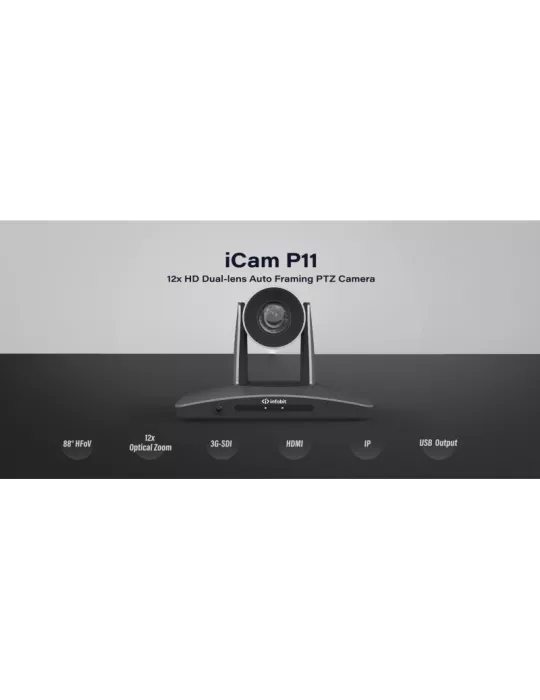 INFOBIT ICAMP11 Cámara de conferencia PTZ Full-HD con doble óptica Infobit iCam P11 Encuadre automático INFOBIT INFICAMP11 | M