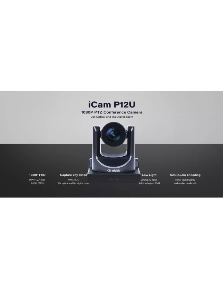 INFOBIT ICAMP13 Caméra de visioconférence sans NDI Infobit iCam P13: Caméra FHD PTZ