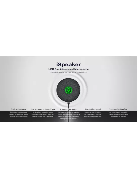 INFOBIT ISPKM100 Omnidirectional USB Microphone Infobit iSpeaker M100 INFOBIT INFISPKM100 | MusicGoodDeal