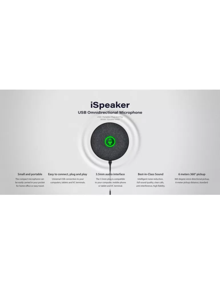 INFOBIT ISPKM100 Omnidirectional USB Microphone Infobit iSpeaker M100 INFOBIT INFISPKM100 | MusicGoodDeal