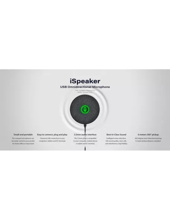 INFOBIT ISPKM100 Omnidirectional USB Microphone Infobit iSpeaker M100 INFOBIT INFISPKM100 | MusicGoodDeal